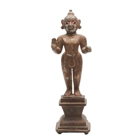 Indian Patinated Statue of Krishna