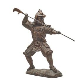 Japanese Bronze of a Samurai