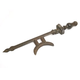 Chinese Bronze Alloy Dragon Polearm