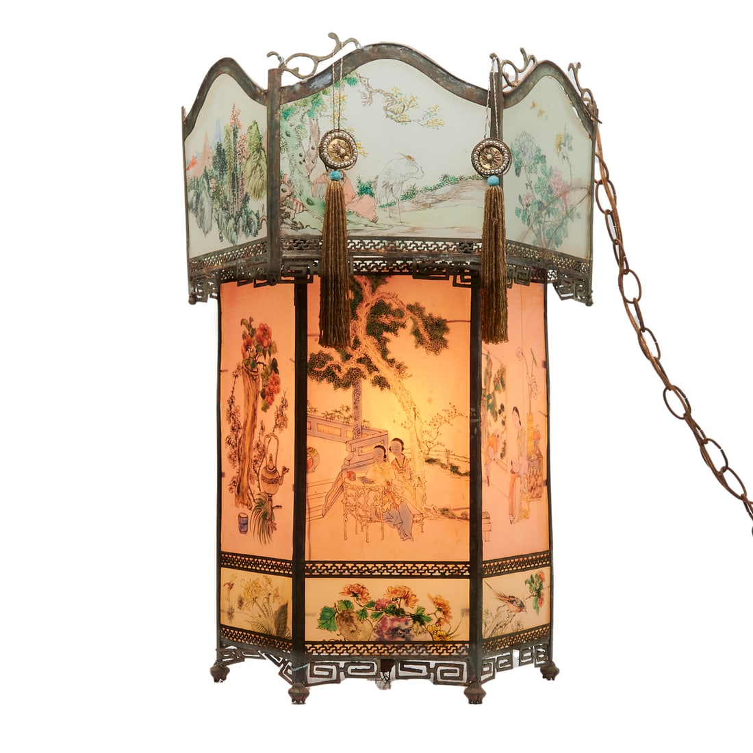 Chinese Reverse Painted Lantern (1 of 3)