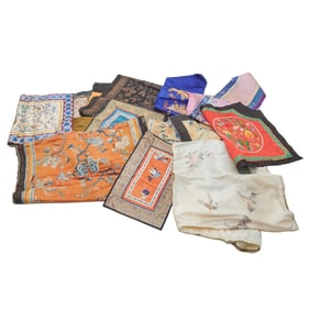 Group of Twelve Chinese Textiles