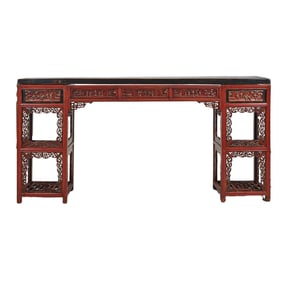 Chinese Gilt and Lacquered Alter Table