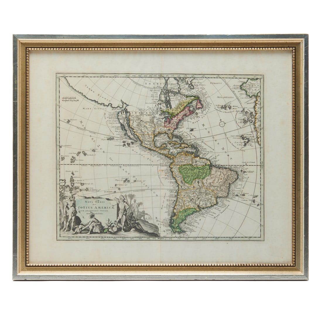 18th C. Weigel Map, "Novi Orbis Sive Totius Americae" (1 of 4)