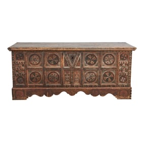 German Wedding Chest and Associated Base Dated 1737