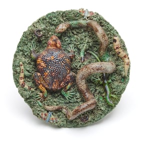 19th Century Jose Cunha Majolica Palissy-Ware Plate