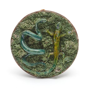 Jose Francisco de Souza Majolica Palissy-Ware Plate