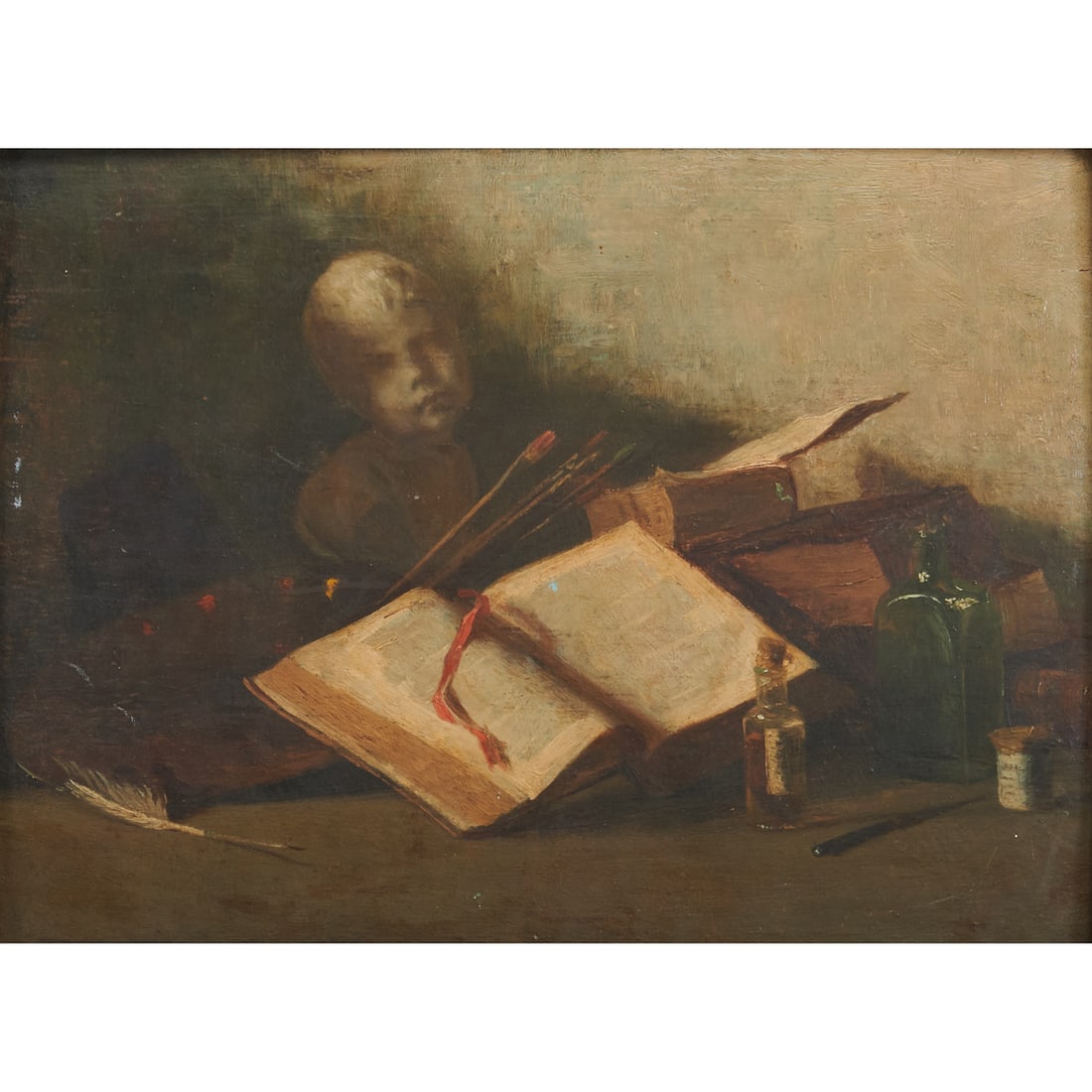 Louis Noel Valencienne, Still Life, oil on board (1 of 4)