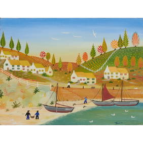 Fanch Ledan, Port de Bretagne, oil on canvas (1 of 4)