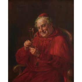 Ernst Nowak, Cardinal, oil on canvas