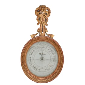 Madame Blot. Louis XVI Giltwood Barometer