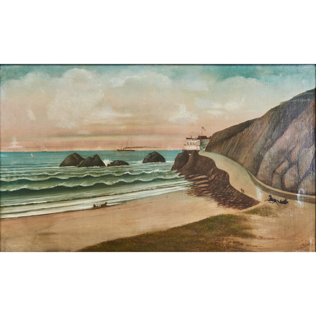 Alfred H. Douglas, Cliff House, oil on canvas (1 of 5)