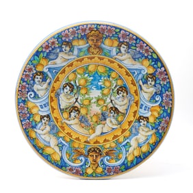 Italian Orvieto Maiolica Giacomini Charger