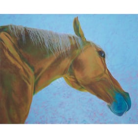 American School, Horse, oil on canvas.