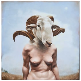 Francesca Sundsten, Monster Sheephead, oil on board