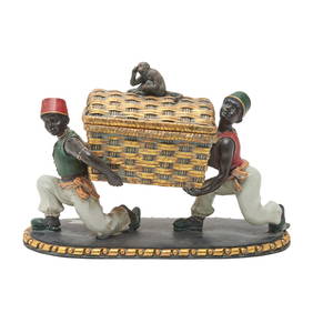 Gilt Figural Box, Style of Vienna Cold Painted Bronzes (1 of 4)
