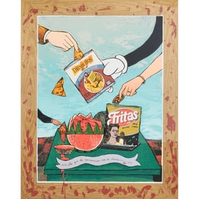 Enrique Chagoya, Frida y Dieguitos, screenprint
