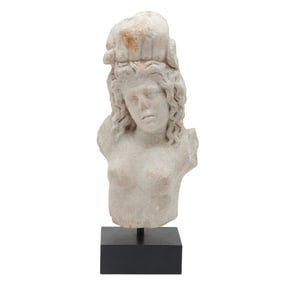 Ancient Roman Marble Bust of a Tritoness