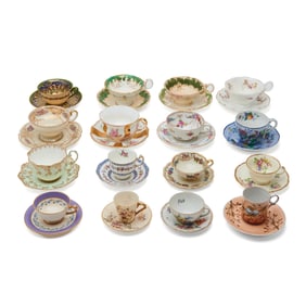 Collection of Porcelain Cups and Saucer Sets