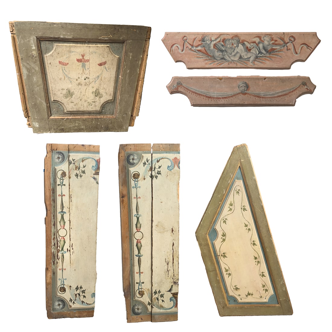 Italo Swiss Neoclassical Painted Room Panels (1 of 7)