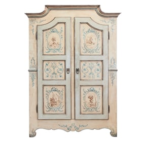 Neoclassical Style Painted Armoire