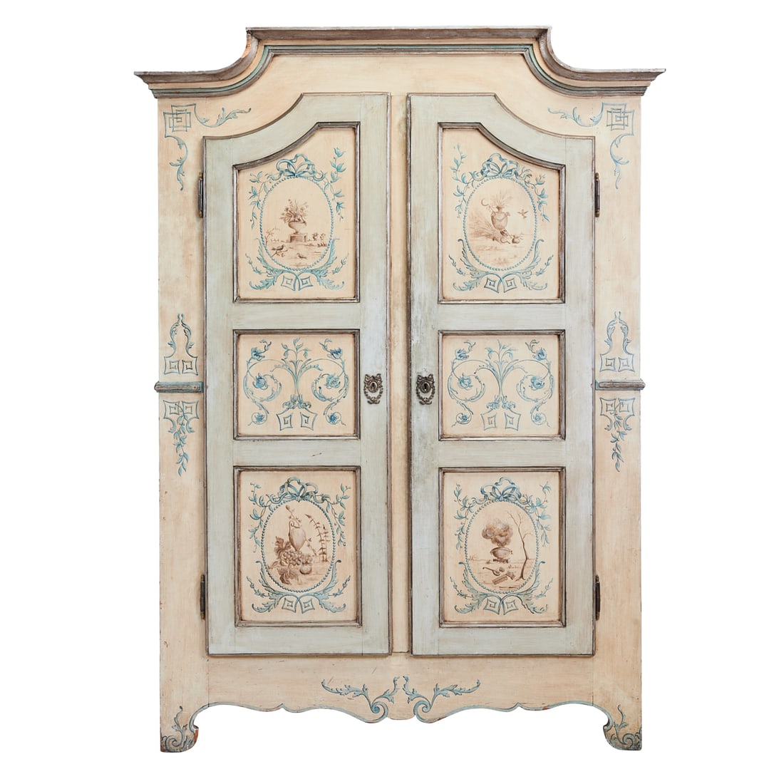 Neoclassical Style Painted Armoire (1 of 4)