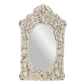 Antique Continental Prisoner of War Bone Mirror