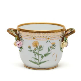Royal Copenhagen Flora Danica Porcelain Cache Pot