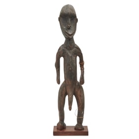 Papua New Guinea Carved Wood Standing Male Figure