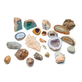 Collection of Geodes and Mineral Specimens