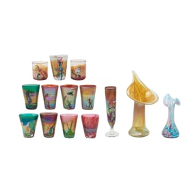 Collection of Art Glass Incl. Bruce Stowell Tumblers
