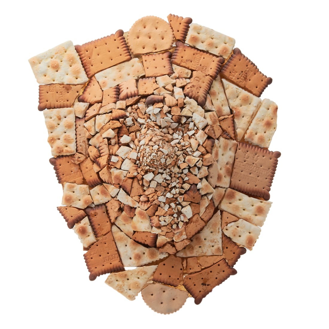 Richard Shaw, Ceramic Cracker Mask: RICHARD BLAKE SHAW (American, born 1941), Cracker Mask, 1998, ceramic mounted on worbla (approximate dimensions - overall: 13-1/2 H x 10-3/4 W x 3-1/8 D inches), signed and dated verso. Condition: Sur