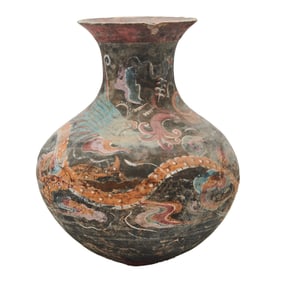 Chinese Han Terracotta Hu Vases