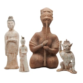 Group of Four Chinese Terracotta Figures