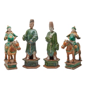 Chinese Sancai Glazed Figures
