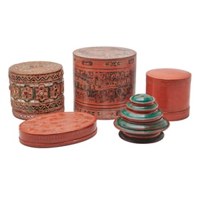 Burmese Lacquered Vessels