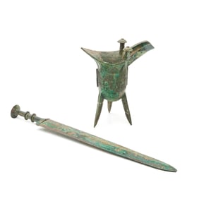Chinese Archaistic Bronze Jian and Jue