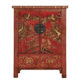 Chinese Gilt and Lacquered Cabinet