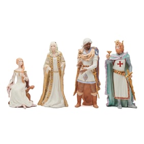 Four Cybis Bisque Porcelain Medieval Figures