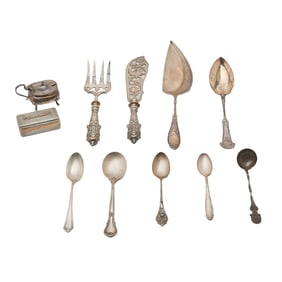 Victorian Silver Serving Pieces with Additional