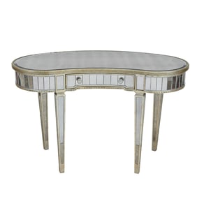 Art Deco Style Bassett Kidney Form Mirrored Vanity