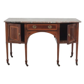 Robson and Sons Regency Style Marble Top Sideboard