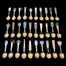 Collection of Michelsen Christmas Spoons, 1930-1959