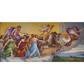 Ginori Porcelain Plaque After G. Reni "L'Aurora"