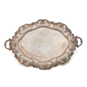Redlich & Co. Sterling Silver Chased Tray