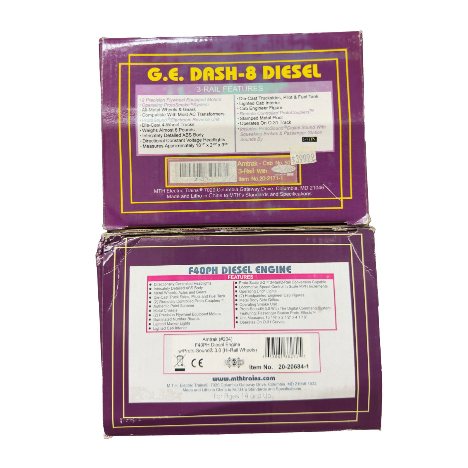 Mth 20-20884-1 F40PH, 20-2171-1 Amtrak Diesel Engine (1 of 1)