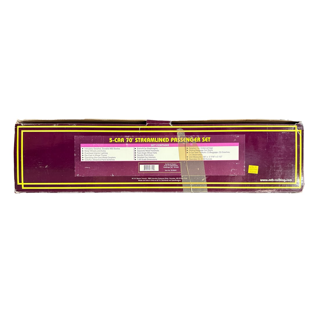 MTH 20-65061 5 car 70 Streamlined Passenger Set (1 of 1)