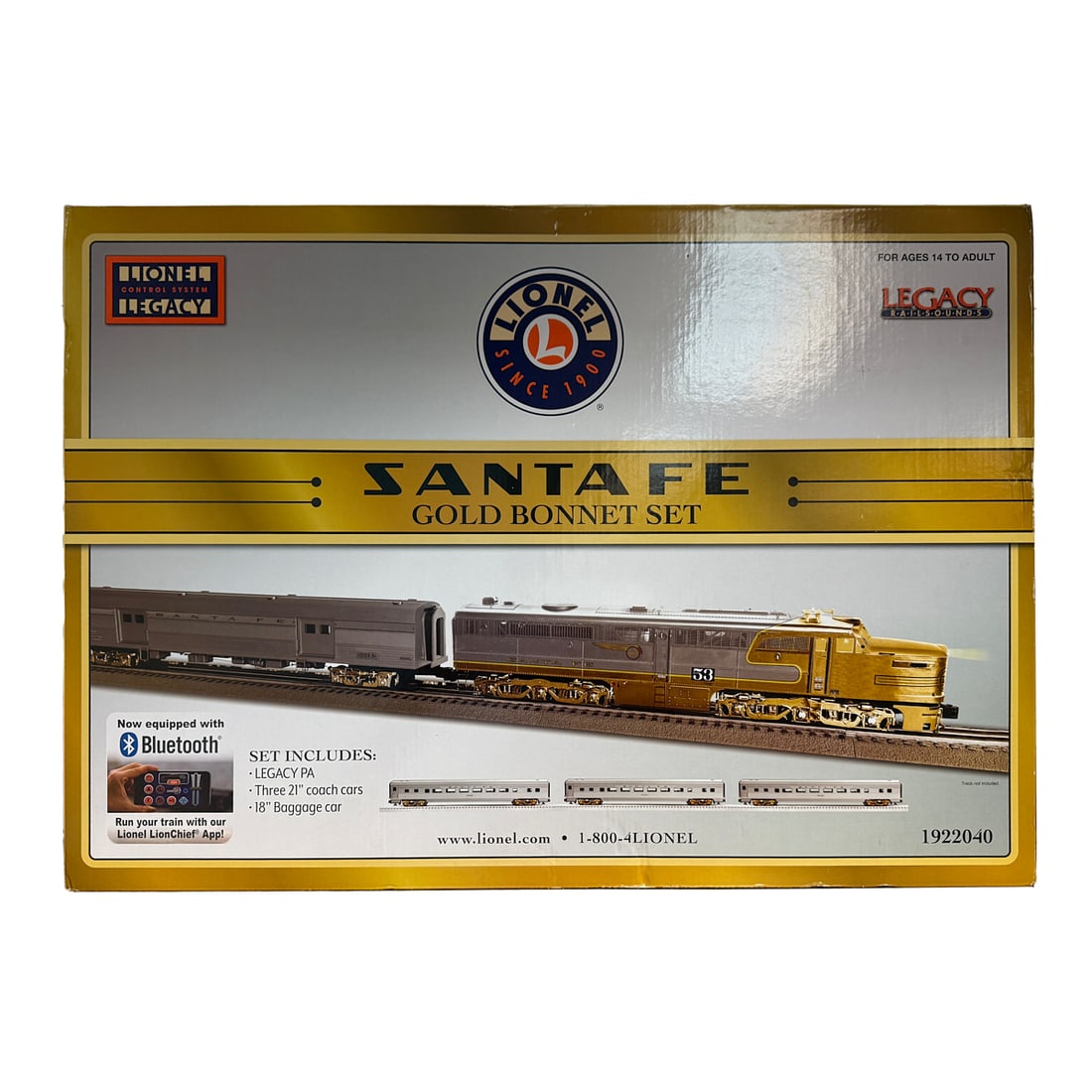 Lionel 1922040 Santa Fe Gold Bonnet Set (1 of 1)