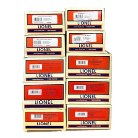 Ten Assorted Lionel Box Cars