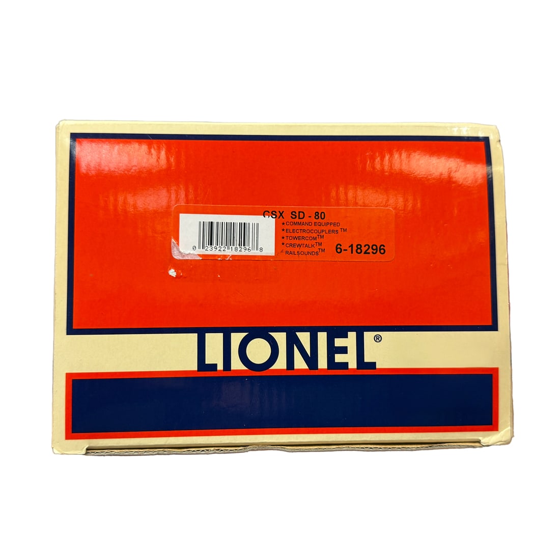 Lionel 6-18296 CSX SD-80 Diesel Locomotive (1 of 1)