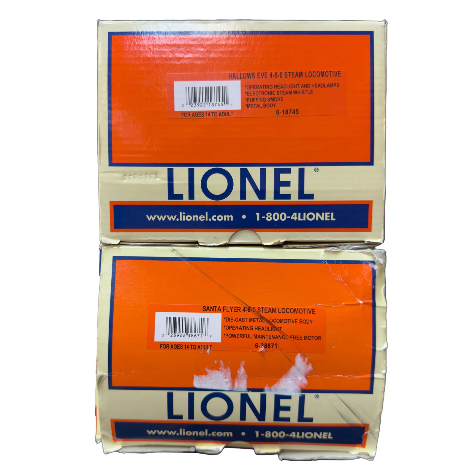 Lionel Santa Flyer and Hallows Eve 4-6-0 Steam Engines (1 of 1)